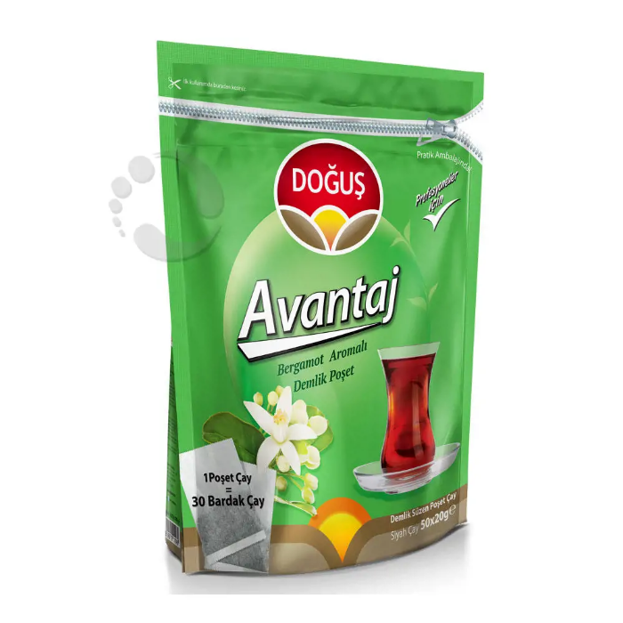 Doğuş Avantaj Bergamotlu Demlik Poşet Çay 20 Gr x 50'li resmi