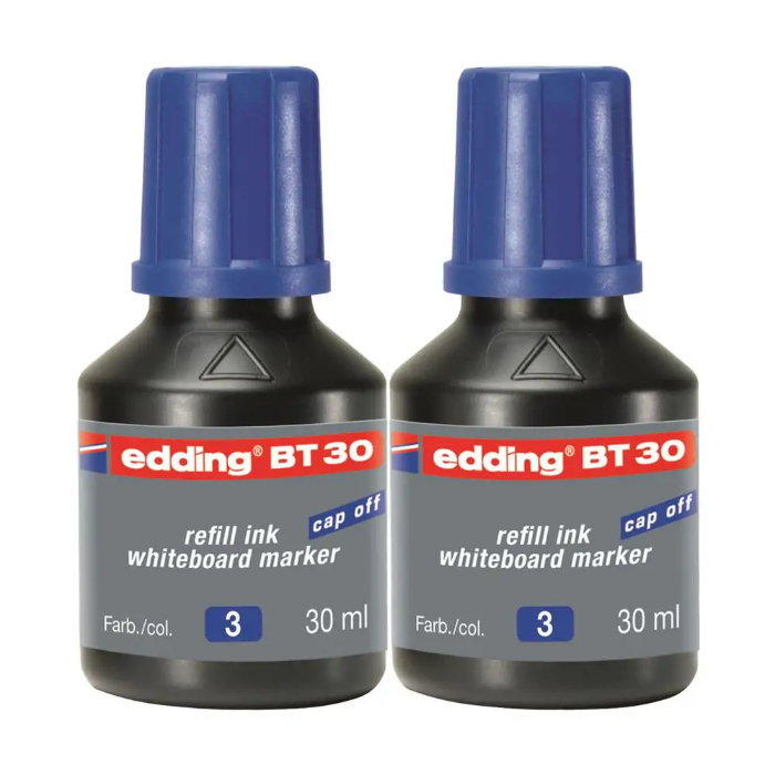Edding BT 30 Tahta Kalemi Mürekkebi 30 ml 2 Adet - Mavi resmi