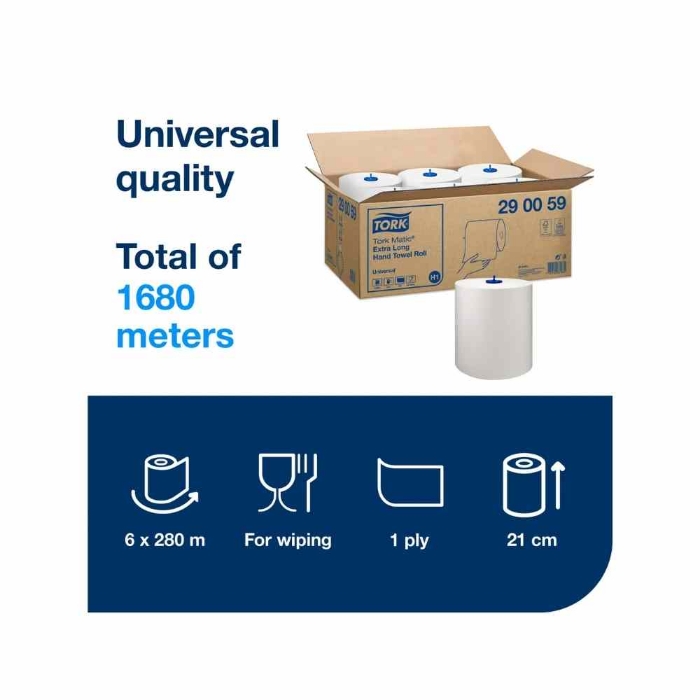 Tork Hareketli Havlu Universal 280 Mt 6'lı Rulo resmi