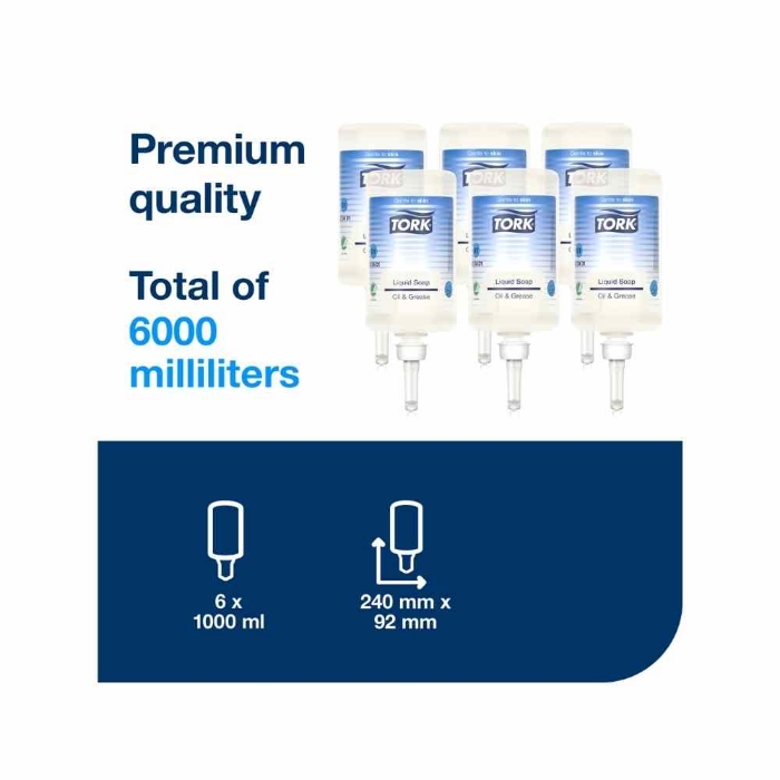 Tork Yağ Ve Kir Sökücü Sıvı Sabun Premium 1 Litre resmi
