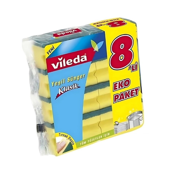 Vileda Yeşil Sünger Oluklu resmi